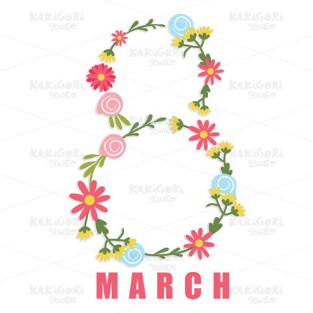 8 March Women Day Clipart Vector Illustration 03863