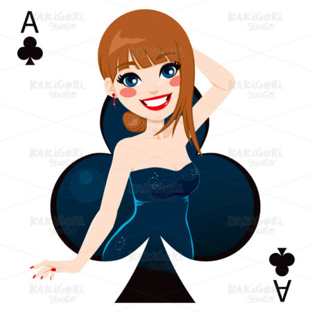 Ace Of Clubs Clipart Vector Illustration 01690