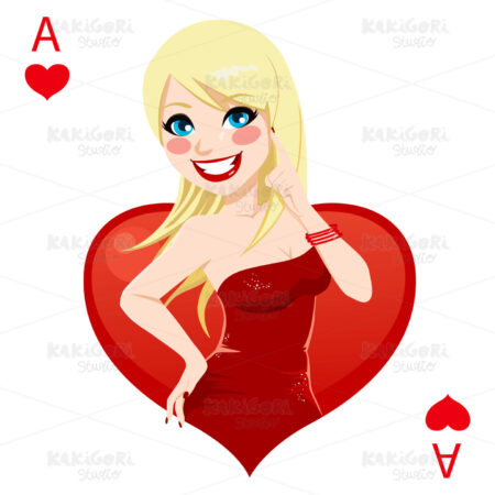Ace Of Hearts Clipart Vector Illustration 01688