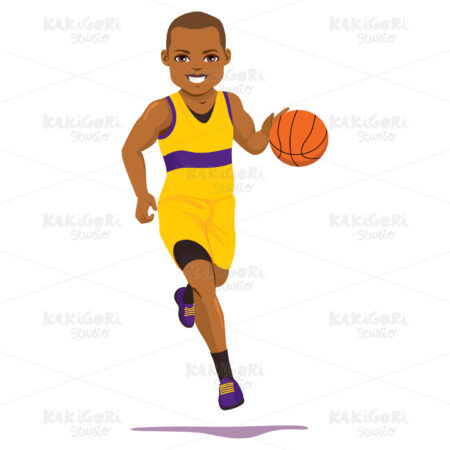 Active Basketball Player Clipart Vector Illustration 04565