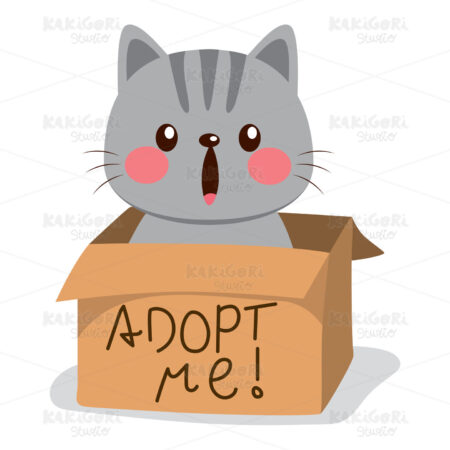 Adopt Me Cat Clipart Vector Illustration 03834
