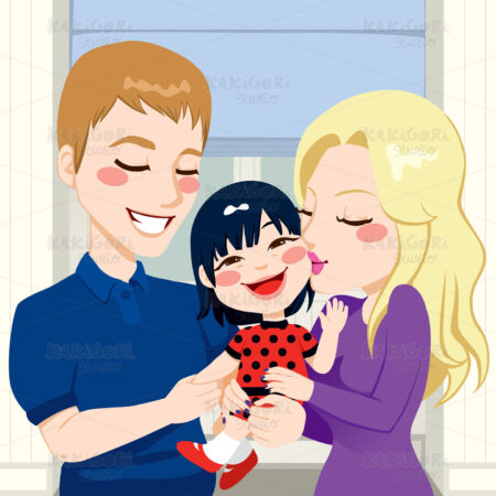 Adopted Daughter Family Clipart Vector Illustration 01123