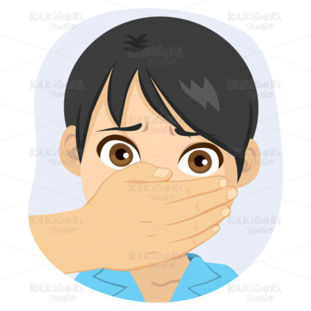 Adult Hand Abuse Boy Clipart Vector Illustration 04291