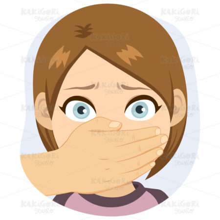 Adult Hand Abuse Girl Clipart Vector Illustration 04292