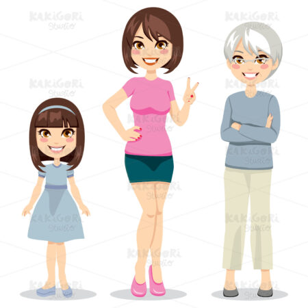 Age of Women Clipart Vector Illustration 00722