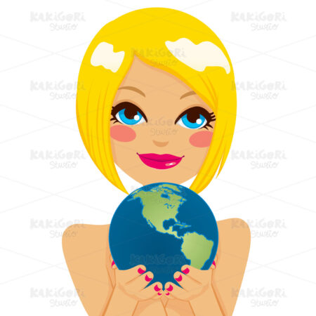 American Earth Woman Clipart Vector Illustration 01475