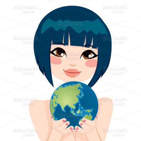 Asian Earth Woman Clipart Vector Illustration 01476