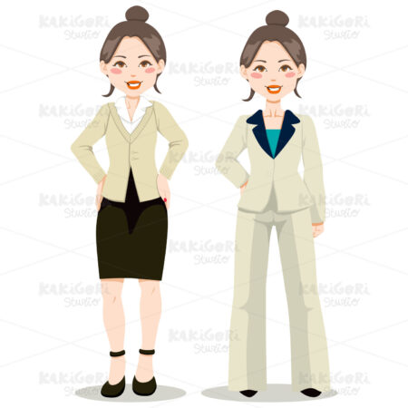 Asian Executive Woman Clipart Vector Illustration 00652