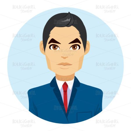 Asian Man Avatar Clipart Vector Illustration 03817