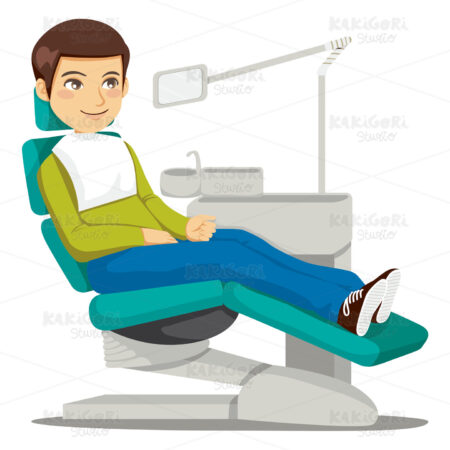 At the Dentist Clipart Vector Illustration 00658