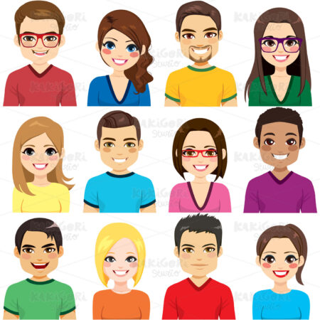 Avatar Collection People Clipart Vector Illustration 04314