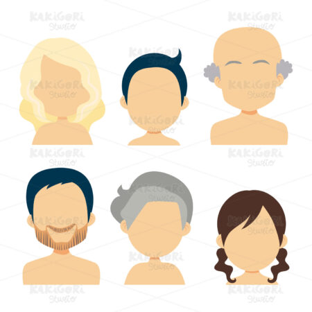 Avatar Family People Clipart Vector Illustration 03758