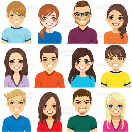 Avatar People Collection Clipart Vector Illustration 04313