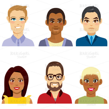 Avatar People Diversity Clipart Vector Illustration 03814
