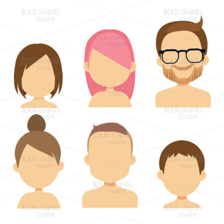 Avatar Set People Clipart Vector Illustration 03759