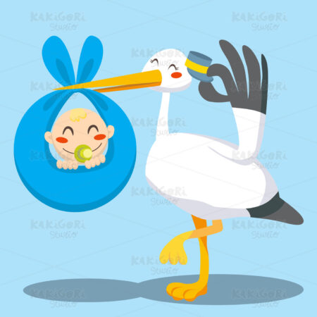 Baby Boy Delivery Clipart Vector Illustration 00333