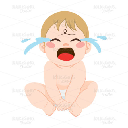 Baby Crying Clipart Vector Illustration 03522