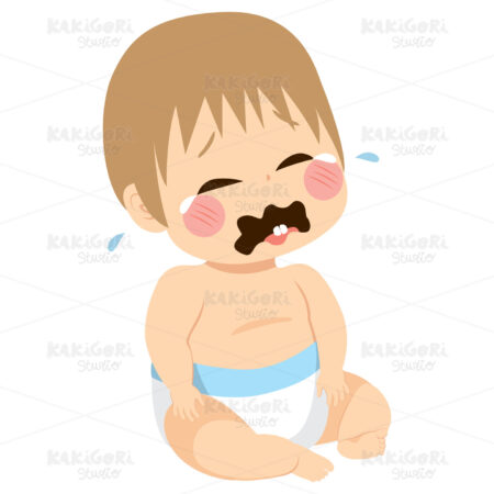 Baby Crying Clipart Vector Illustration 04030