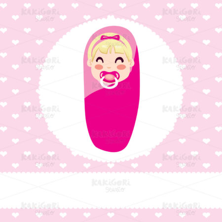Baby Girl Design Clipart Vector Illustration 01070