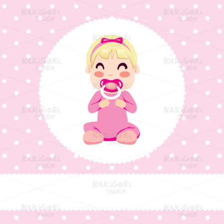 Baby Girl Design Clipart Vector Illustration 01072
