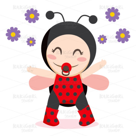 Baby Ladybug Clipart Vector Illustration 00441
