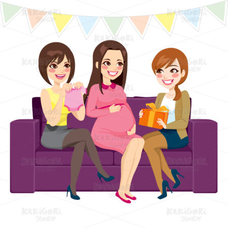 Baby Shower Party Clipart Vector Illustration 01512