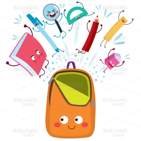 Back To School Cute Characters Clipart Vector Illustration 05007