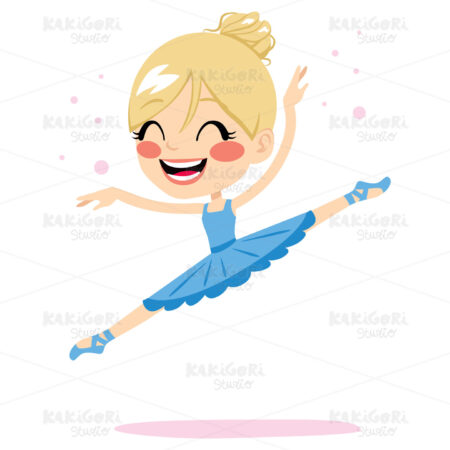Ballet Dancer Jumping Clipart Vector Illustration 01650