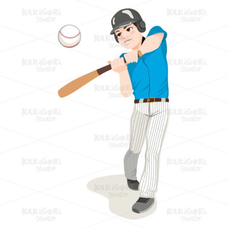 Baseball Player Clipart Vector Illustration 03527