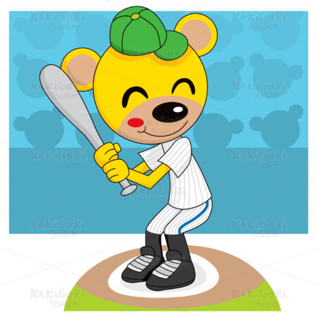 Baseball Teddy Bear Clipart Vector Illustration 00585