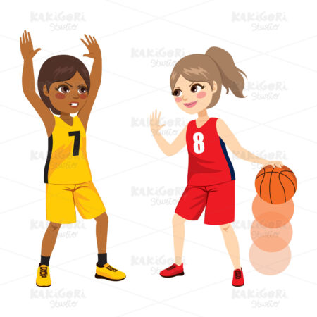 Basketball Match Clipart Vector Illustration 03500