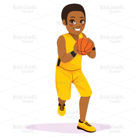 Basketball Player Running Clipart Vector Illustration 03506