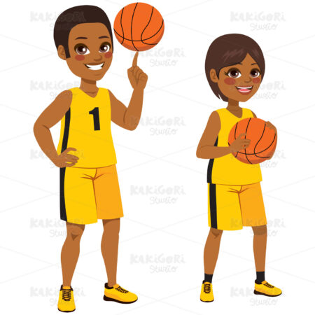 Basketball Players Clipart Vector Illustration 03481