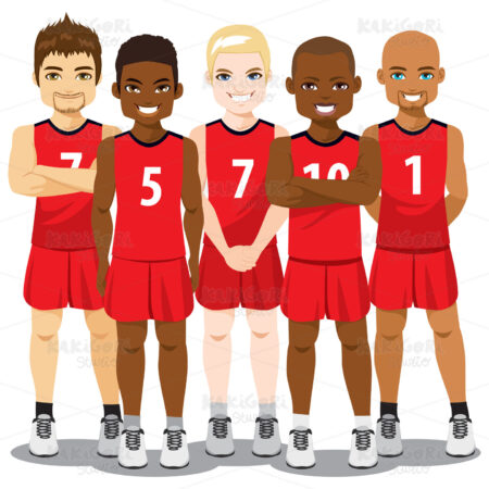 Basketball Team Clipart Vector Illustration 03467