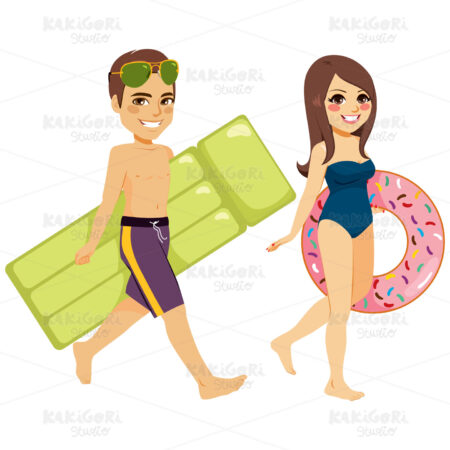 Beach People Clipart Vector Illustration 03648