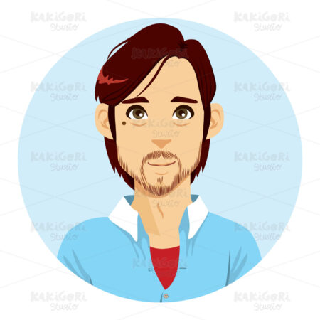 Beard Man Avatar Clipart Vector Illustration 03816