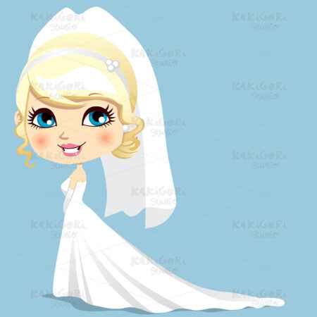 Beautiful Bride Clipart Vector Illustration 00802
