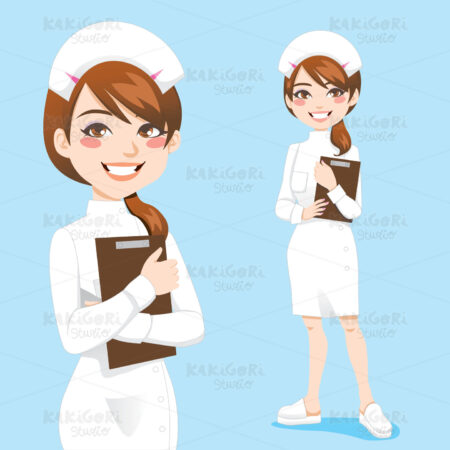 Beautiful Nurse Clipart Vector Illustration 00799