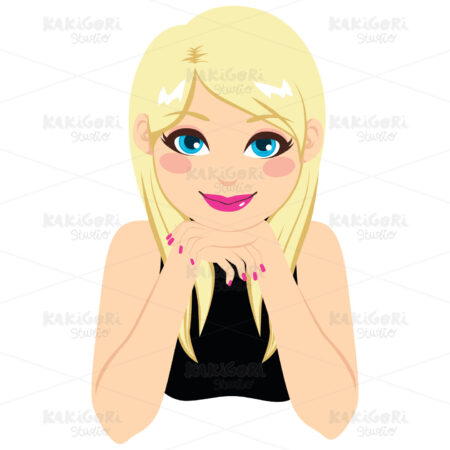 Beautiful Woman Attending Clipart Vector Illustration 03900