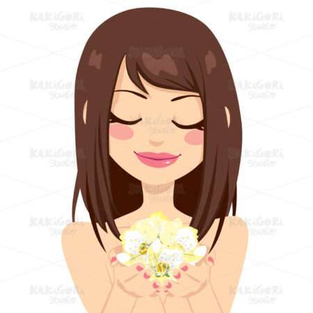 Beautiful Yellow Spring Flowers Clipart Vector Illustration 01312