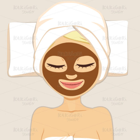 Beauty Chocolate Mask Clipart Vector Illustration 03372