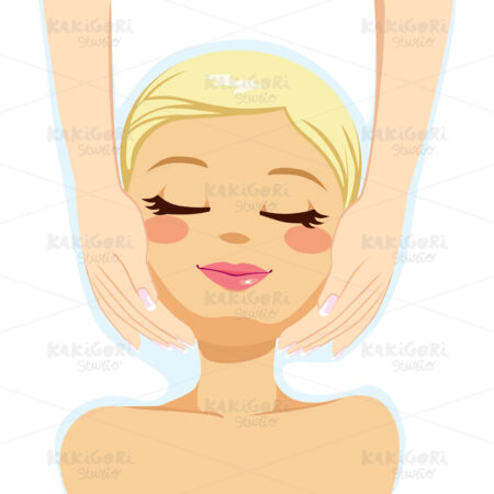 Beauty Facial Massage Clipart Vector Illustration 01286