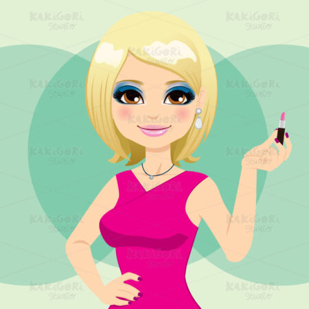 Beauty Lipstick Makeup Clipart Vector Illustration 01039