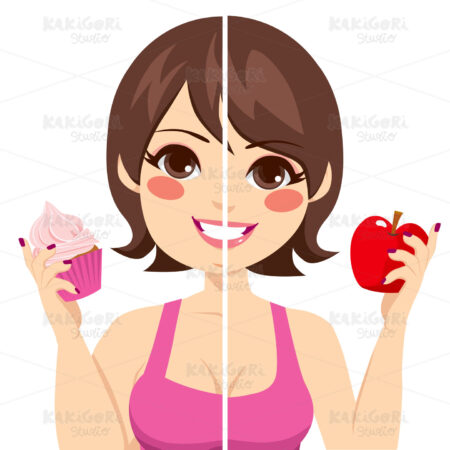 Before After Diet Clipart Vector Illustration 01446