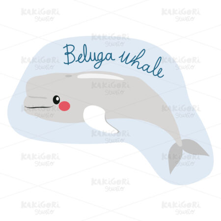 Beluga Whale Clipart Vector Illustration 03987
