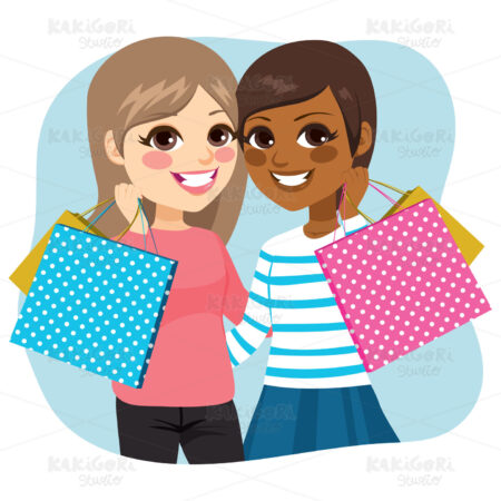 Best Friends Forever Clipart Vector Illustration 03315