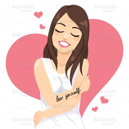 Big Heart Love Yourself Clipart Vector Illustration 04695