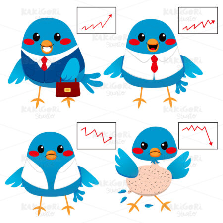 Bird Business Concept Clipart Vector Illustration 00916