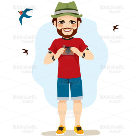 Bird Photo Hobby Clipart Vector Illustration 03615