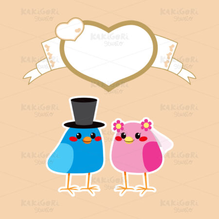 Birds Love Wedding Clipart Vector Illustration 01059